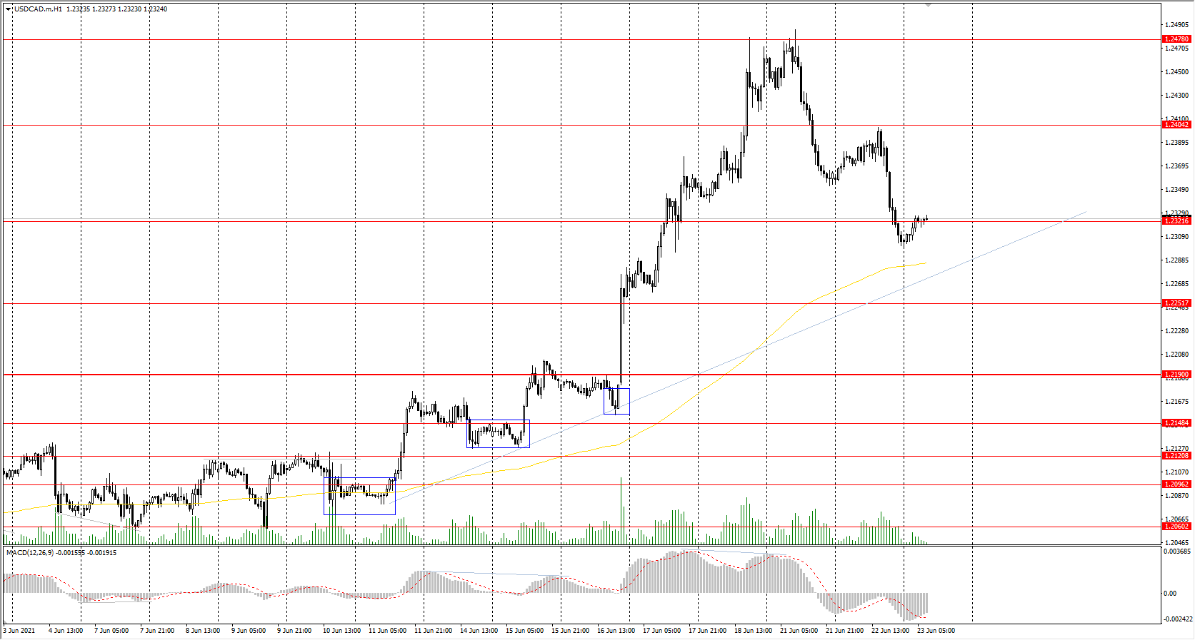  The USD/CAD currency pair 