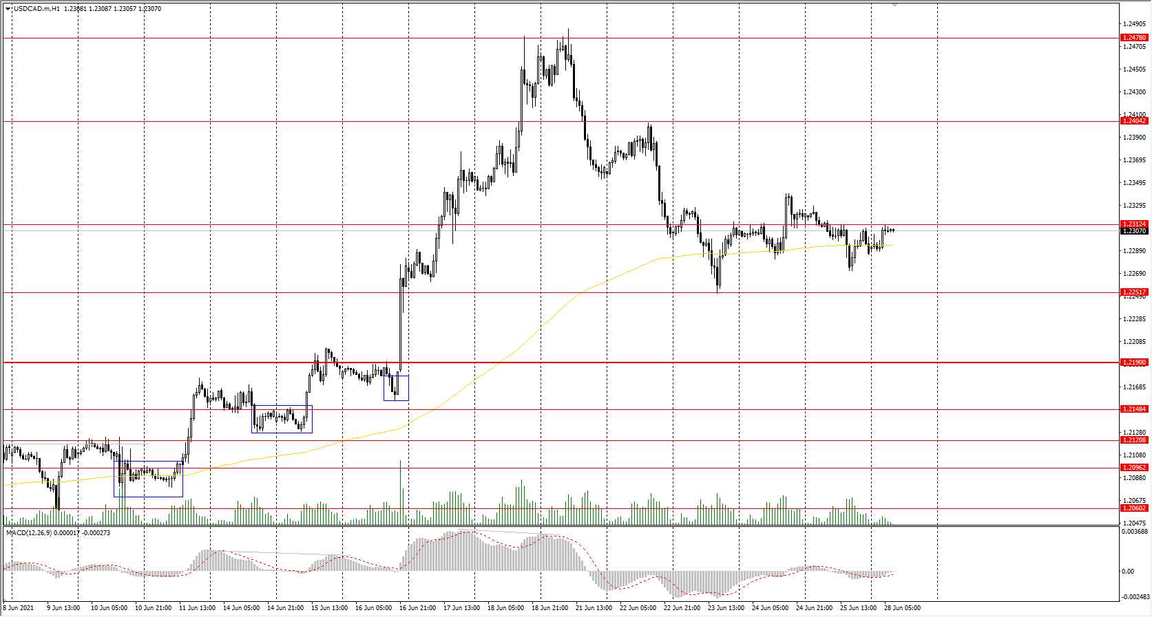  The USD/CAD currency pair 