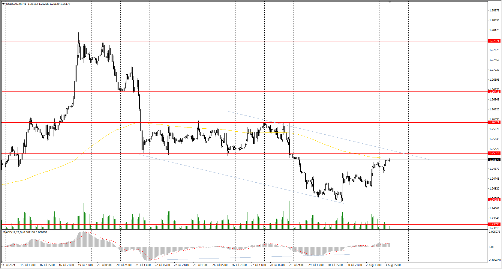  The USD/CAD currency pair 