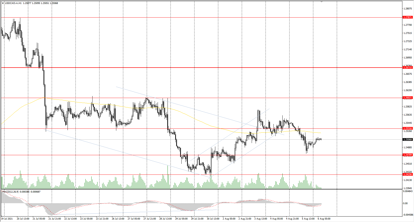  The USD/CAD currency pair 