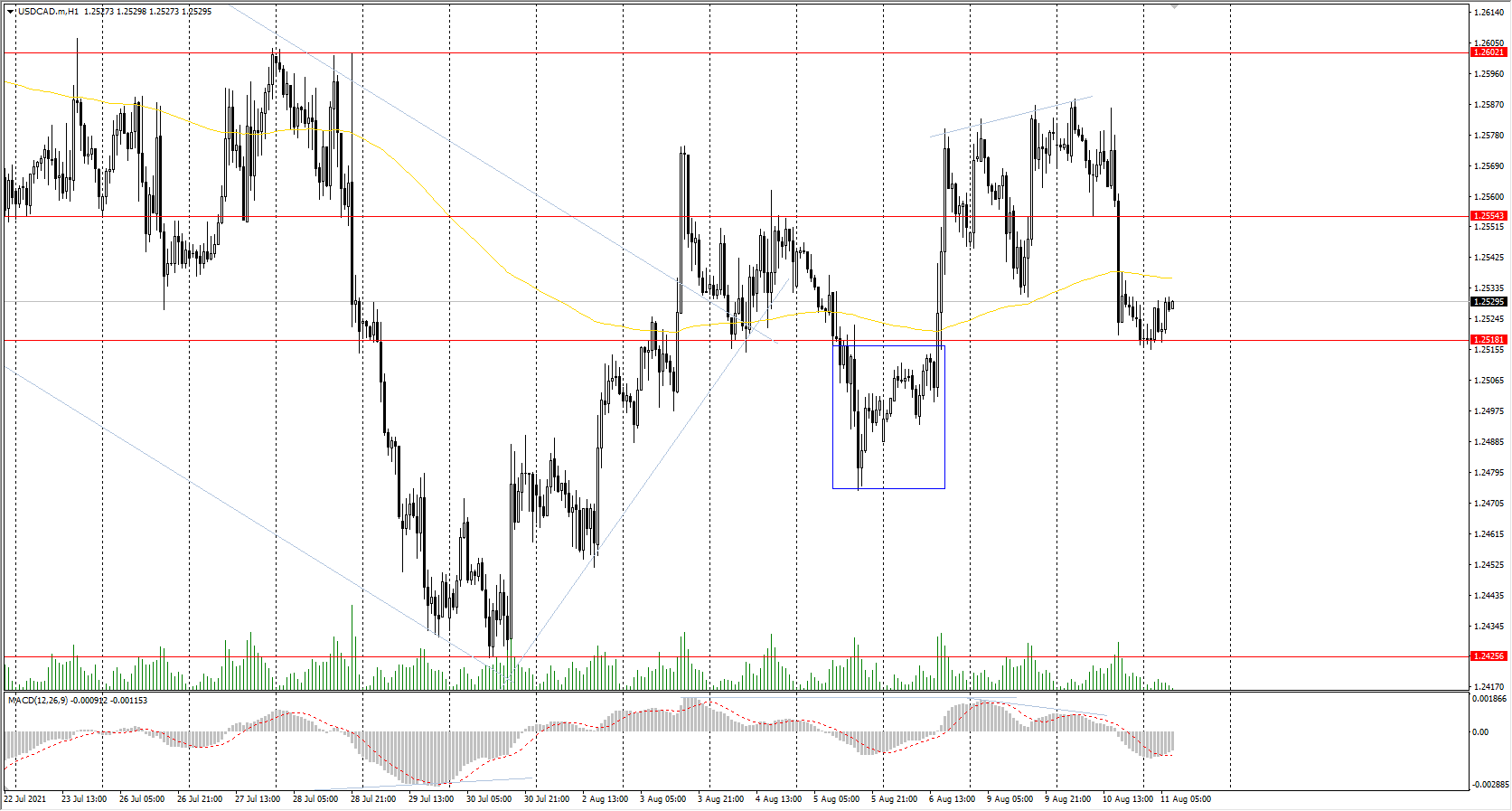  The USD/CAD currency pair 