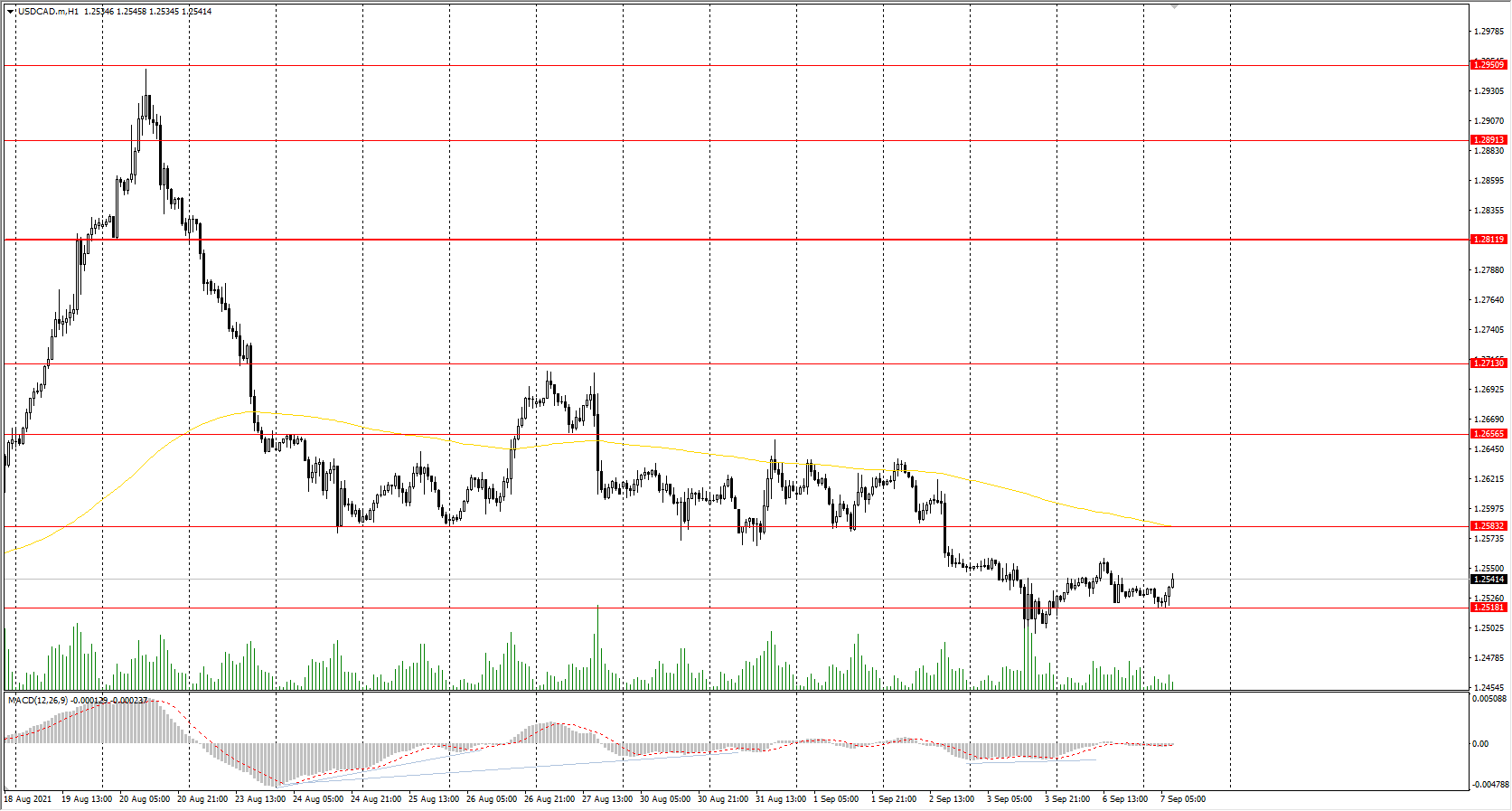  The USD/CAD currency pair 