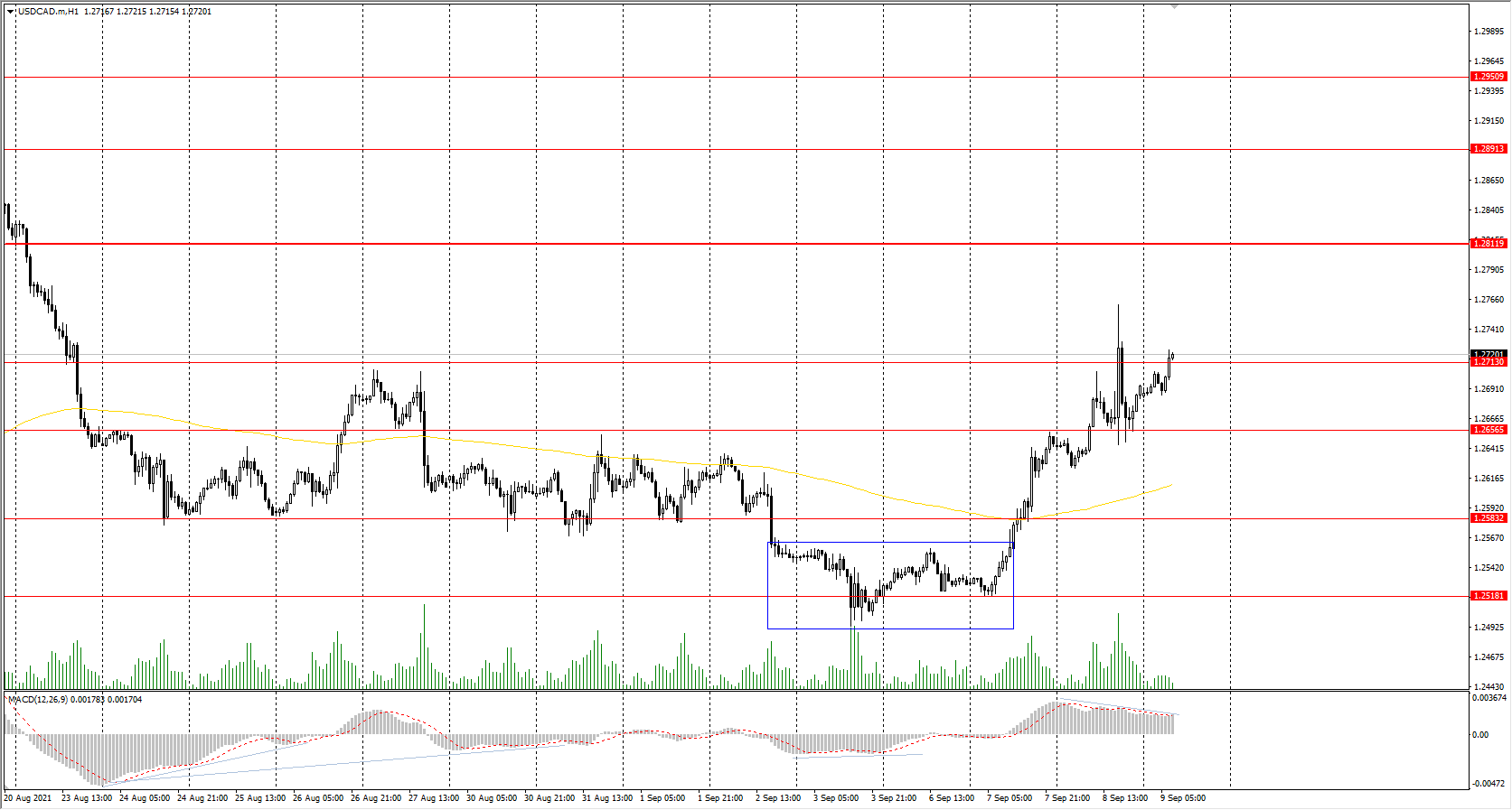  The USD/CAD currency pair 