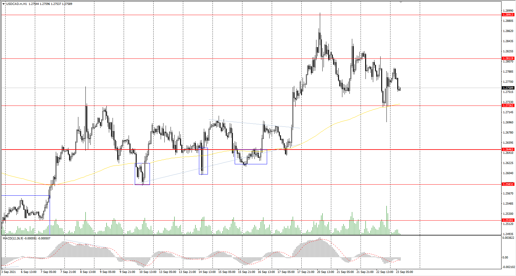  The USD/CAD currency pair 