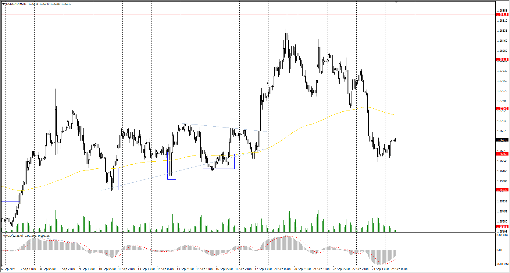  The USD/CAD currency pair 