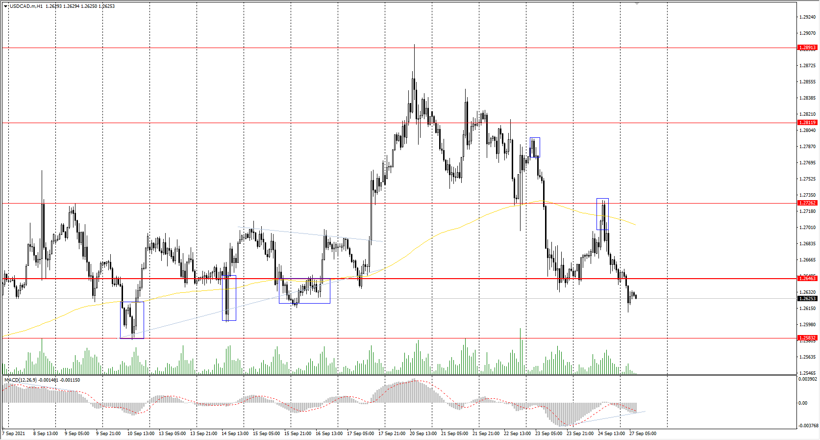  The USD/CAD currency pair 