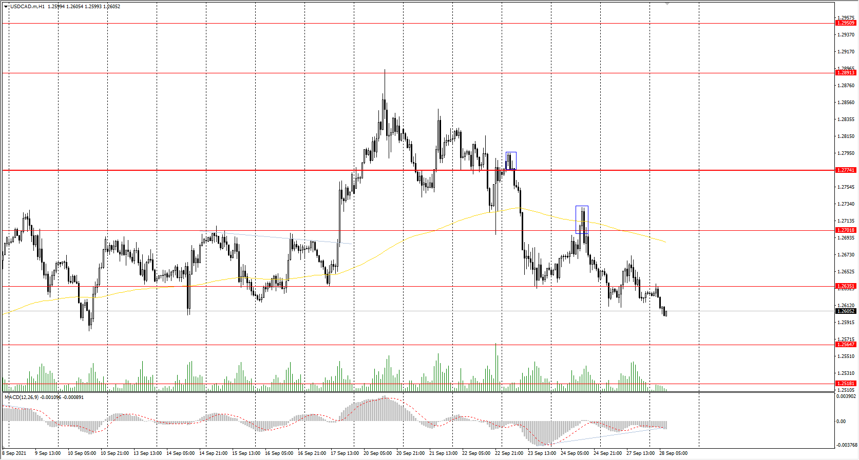  The USD/CAD currency pair 