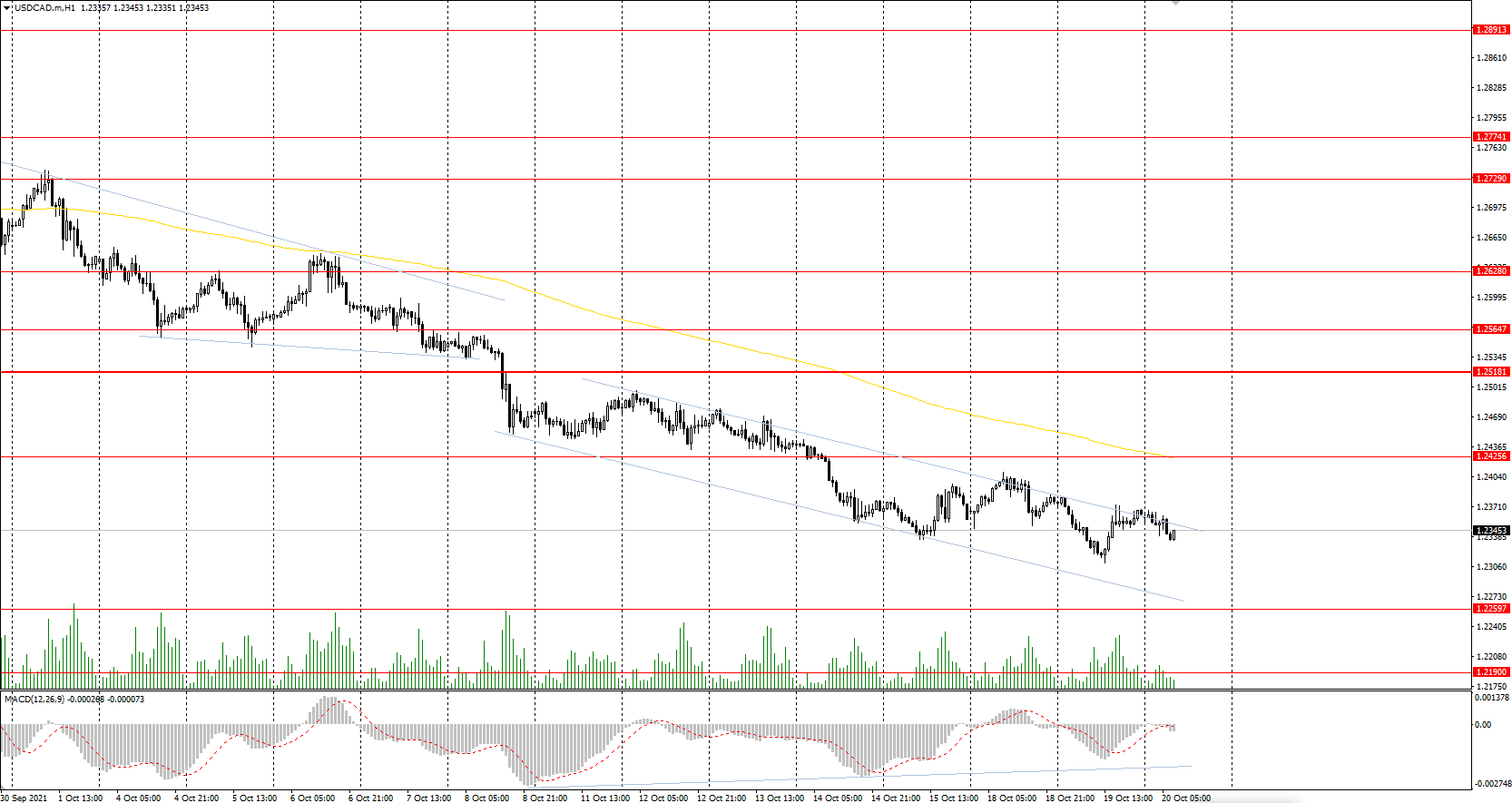  The USD/CAD currency pair 