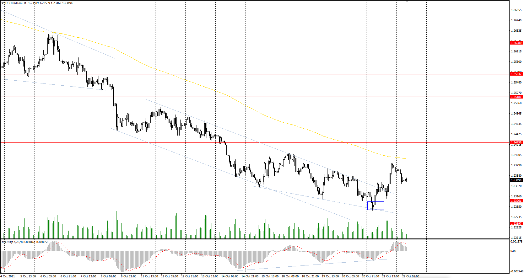  The USD/CAD currency pair 
