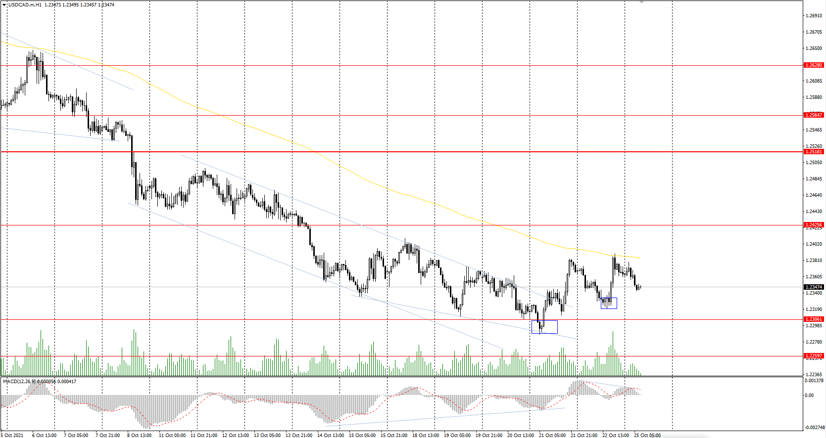  The USD/CAD currency pair 