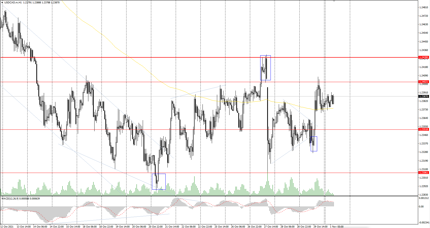  The USD/CAD currency pair 