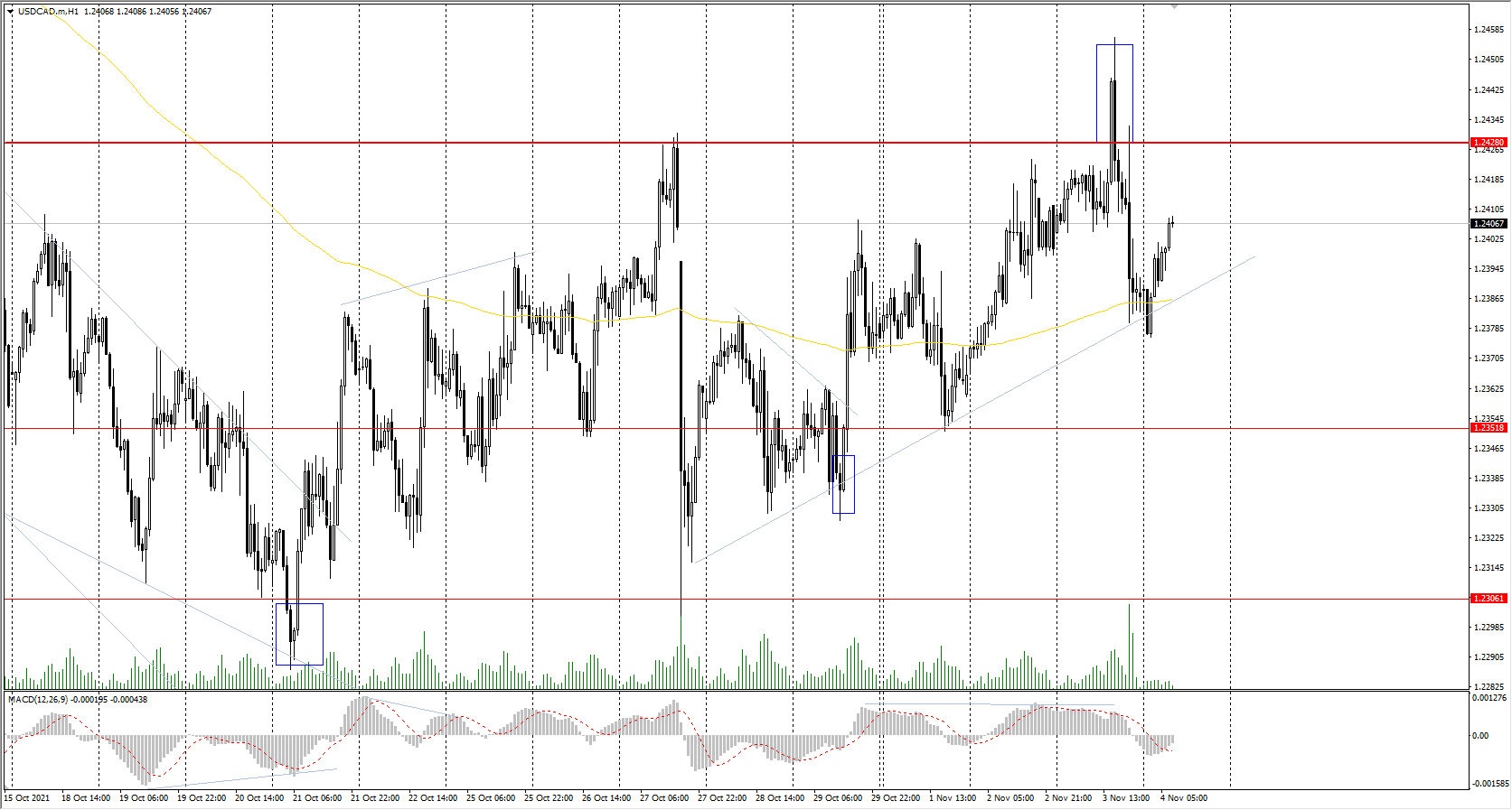  The USD/CAD currency pair 
