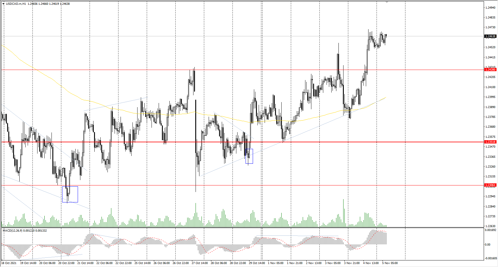  The USD/CAD currency pair 