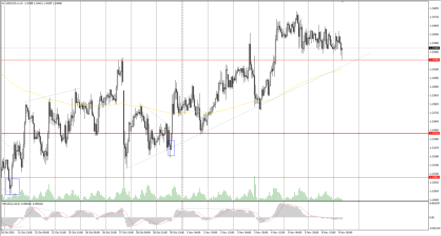  The USD/CAD currency pair 