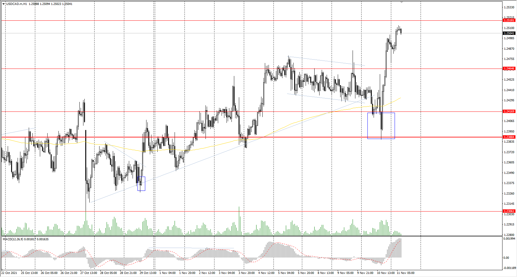  The USD/CAD currency pair 