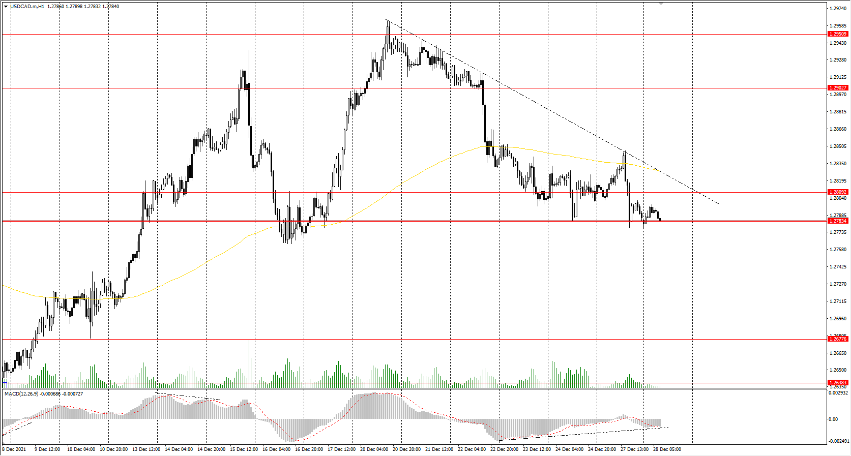 The USD/CAD currency pair 