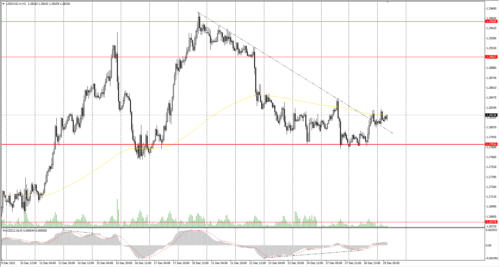  The USD/CAD currency pair 