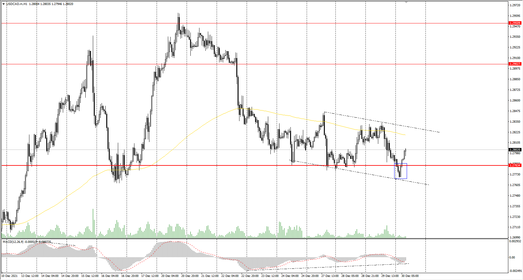  The USD/CAD currency pair 
