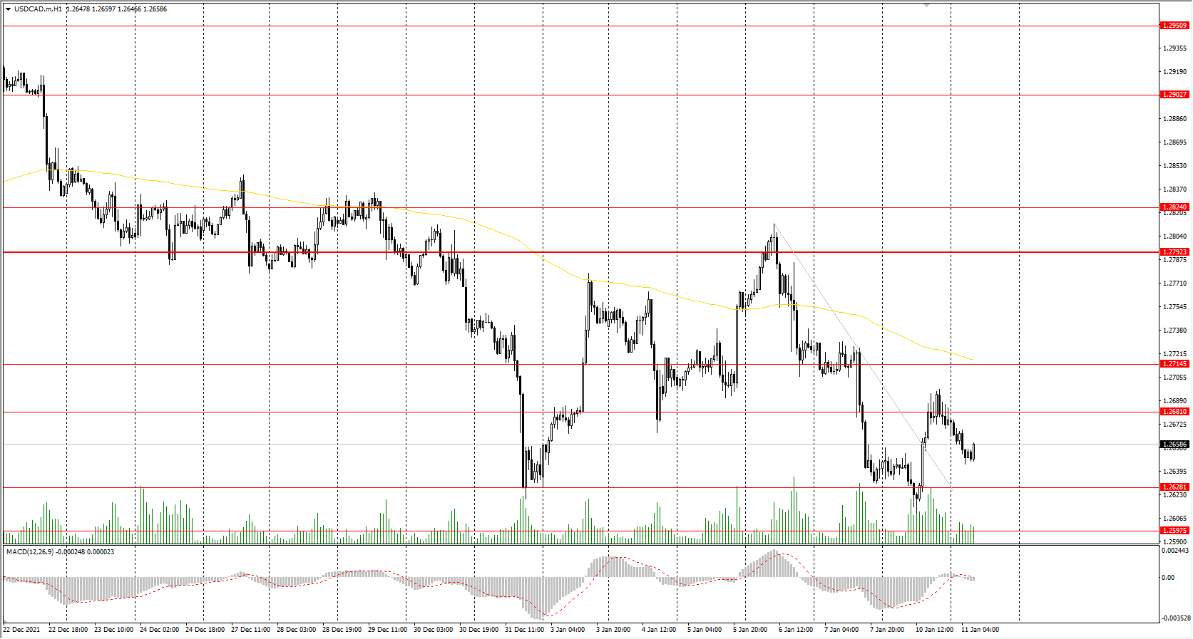  The USD/CAD currency pair 