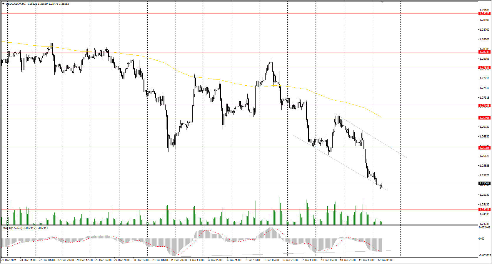  The USD/CAD currency pair 