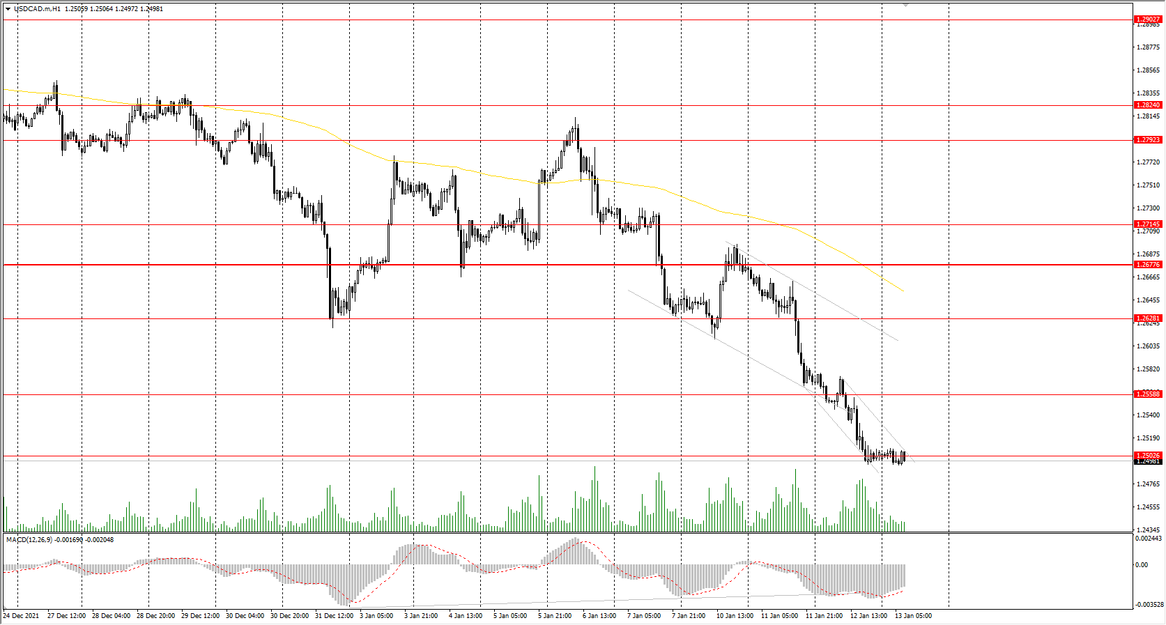  The USD/CAD currency pair 