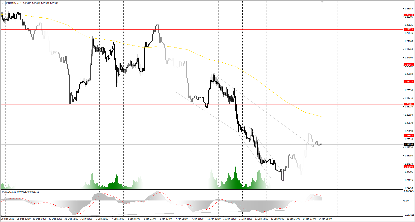  The USD/CAD currency pair 