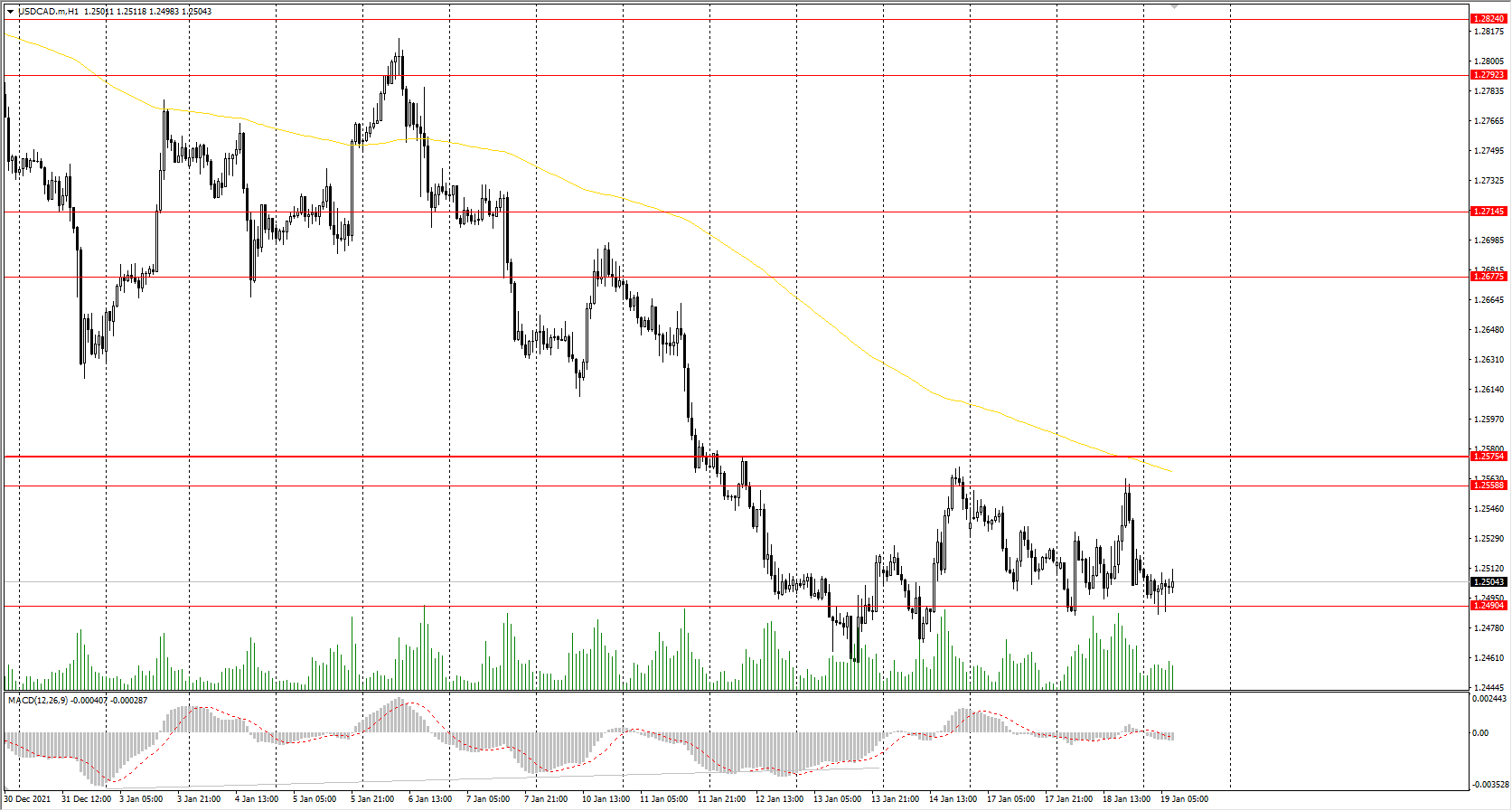  The USD/CAD currency pair 