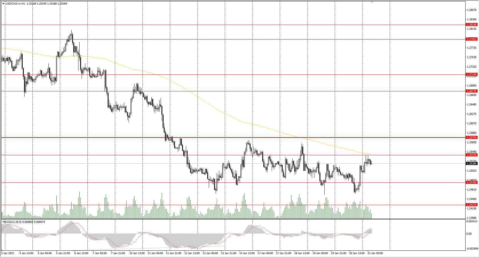  The USD/CAD currency pair 