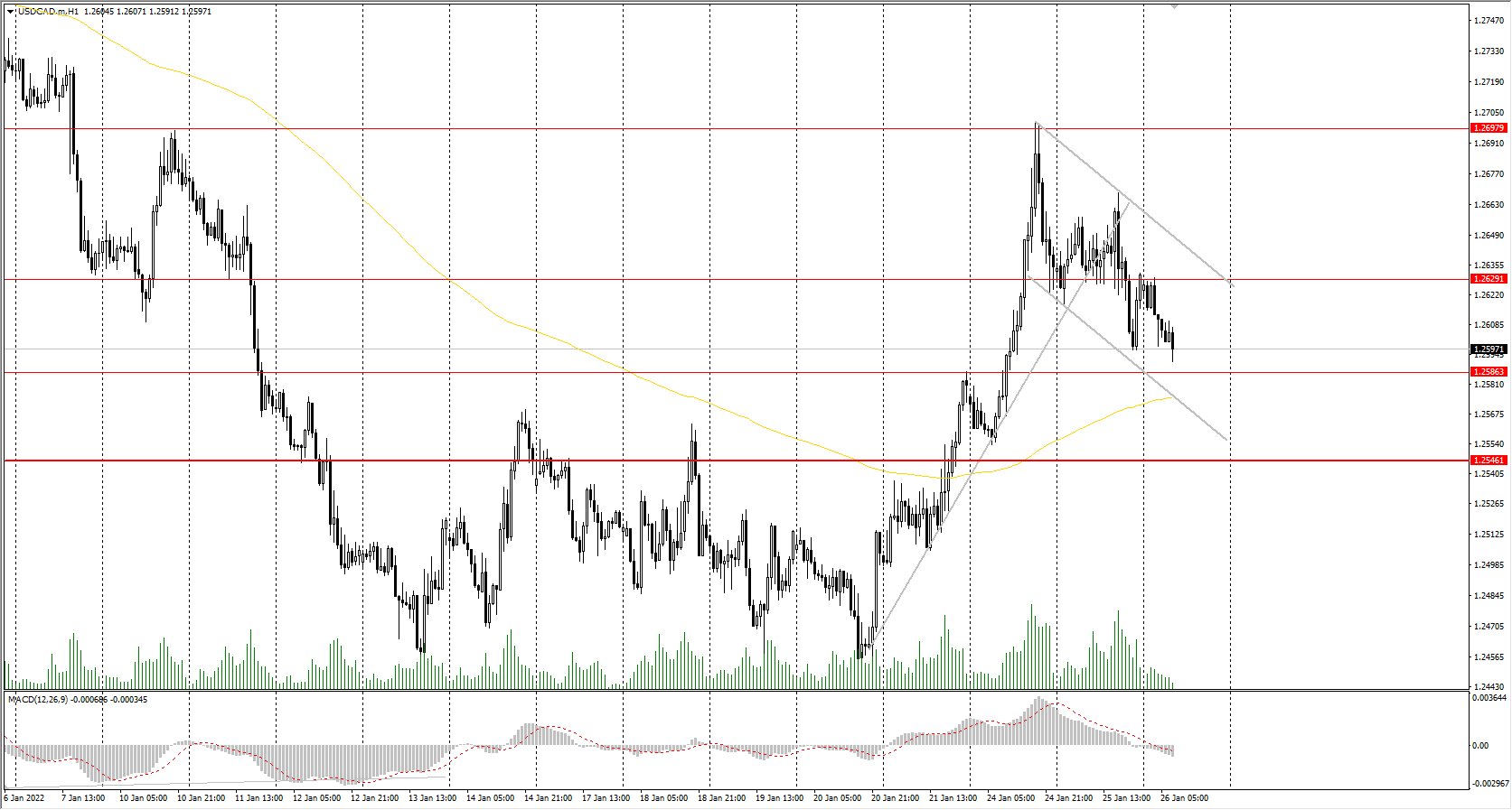 The USD/CAD currency pair 