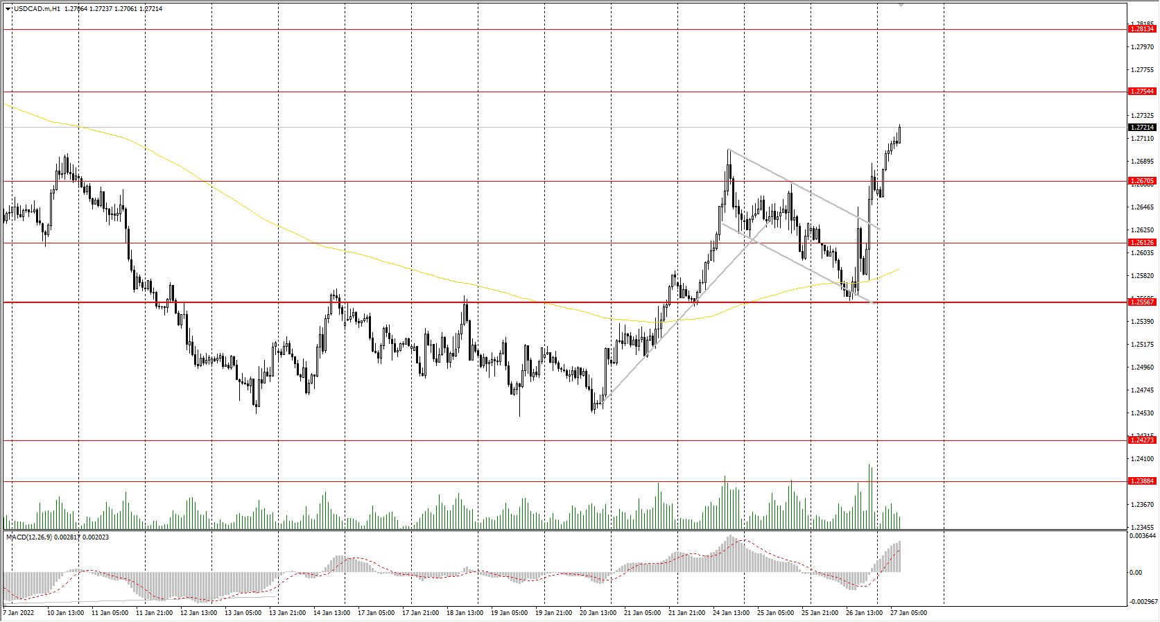  The USD/CAD currency pair 