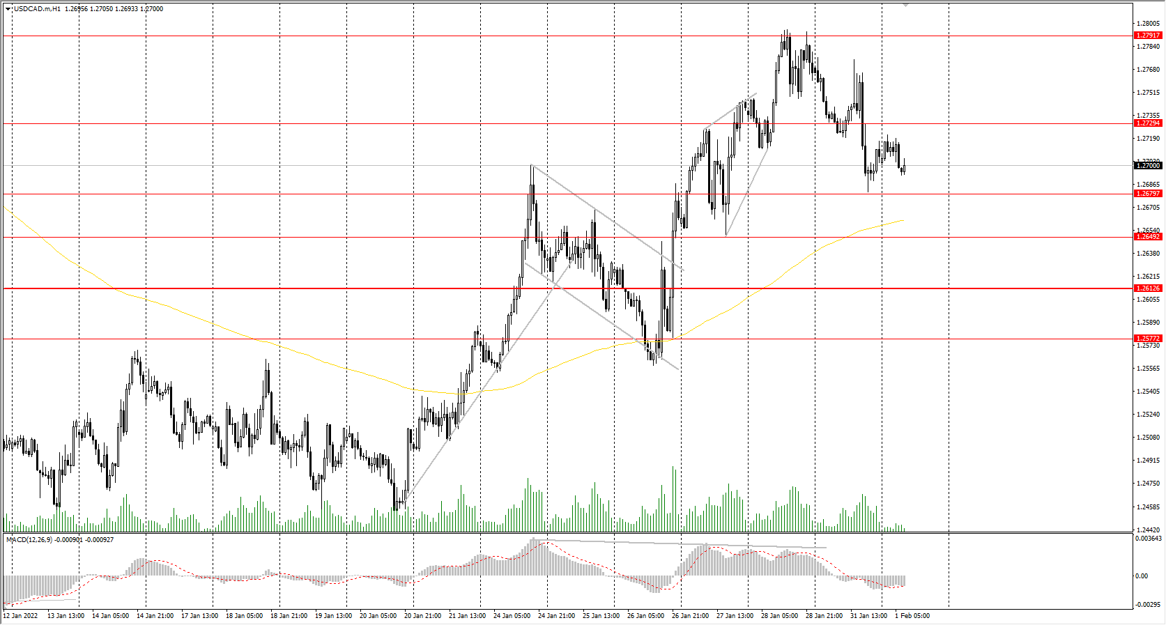  The USD/CAD currency pair 