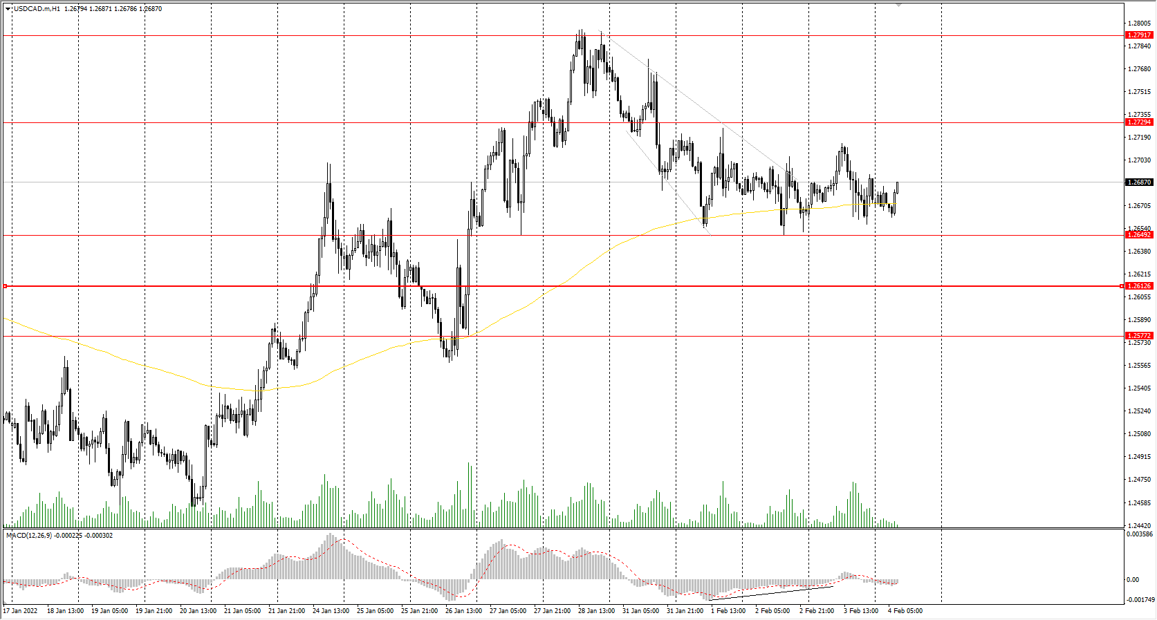  The USD/CAD currency pair 