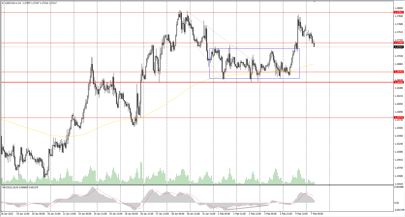 The USD/CAD currency pair 
