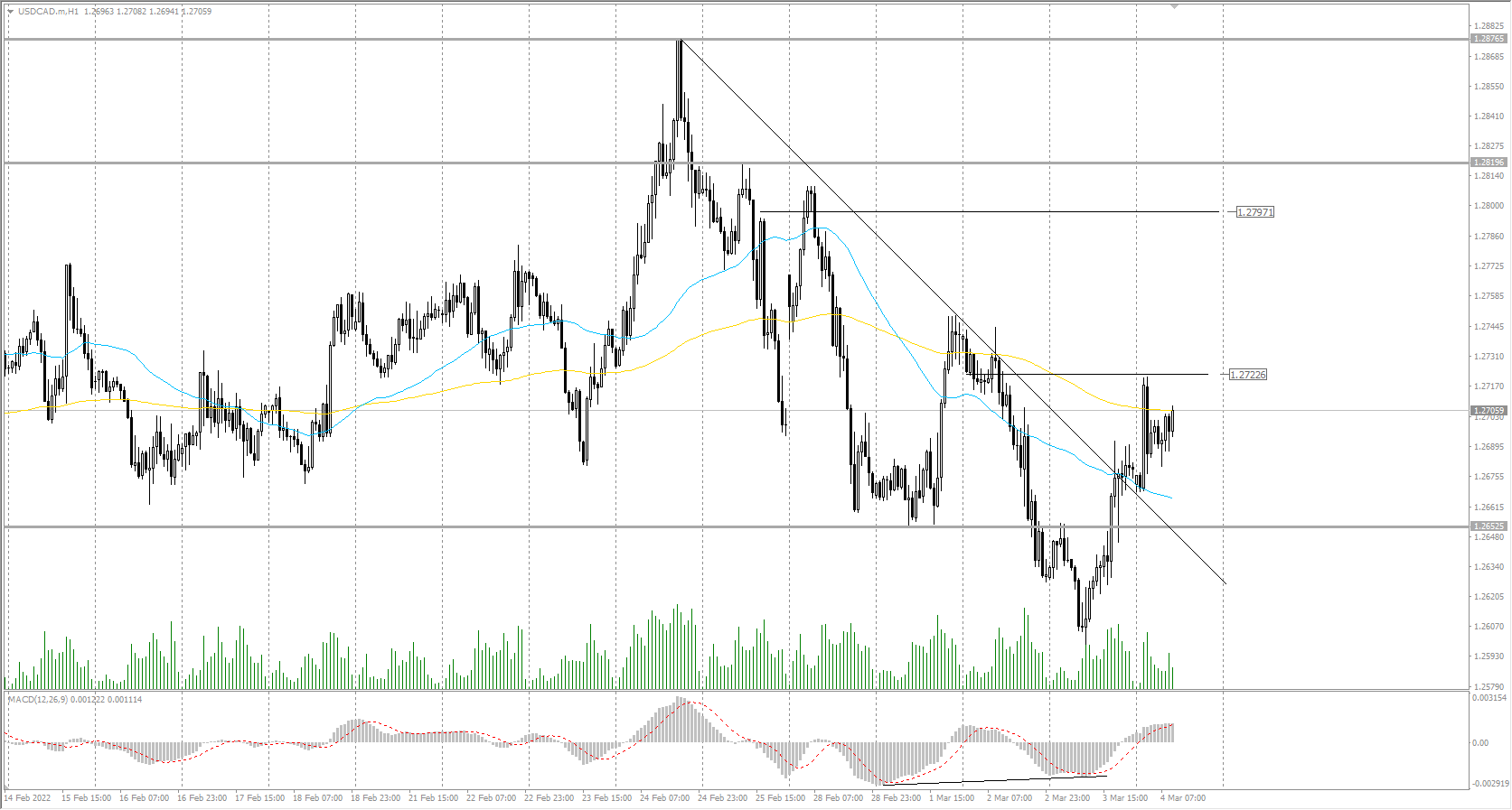  The USD/CAD currency pair 