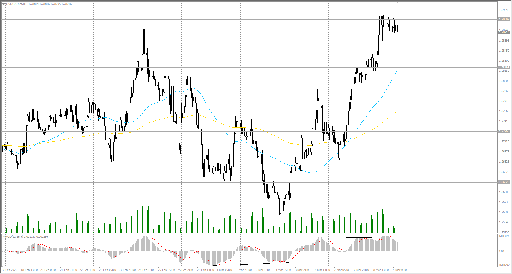  The USD/CAD currency pair 