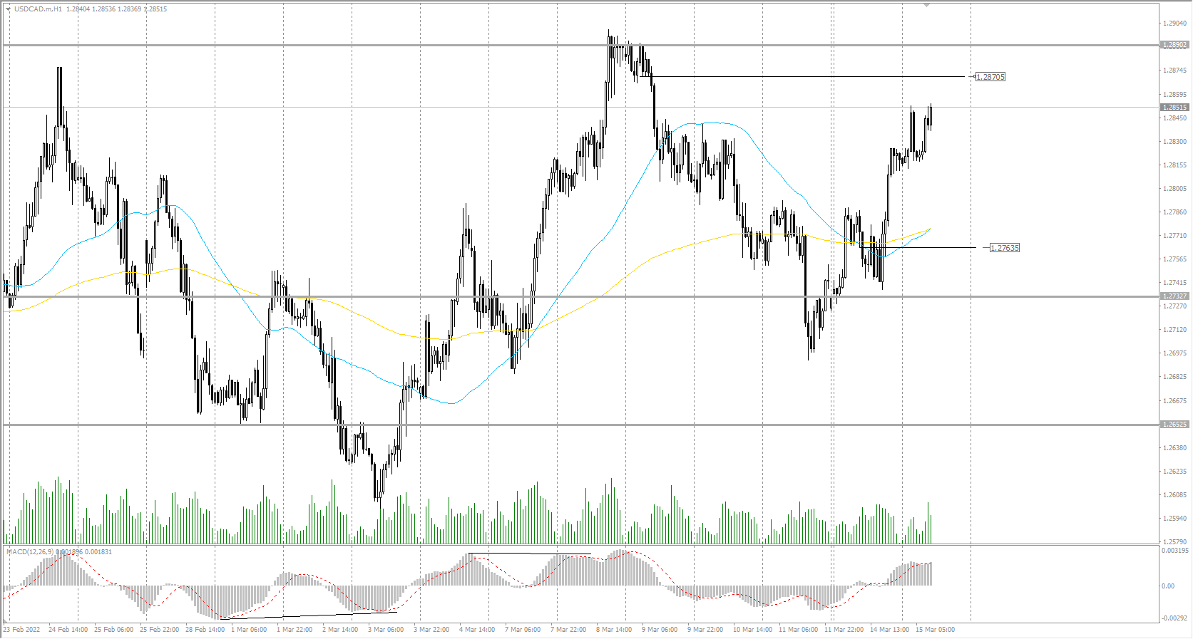  The USD/CAD currency pair 