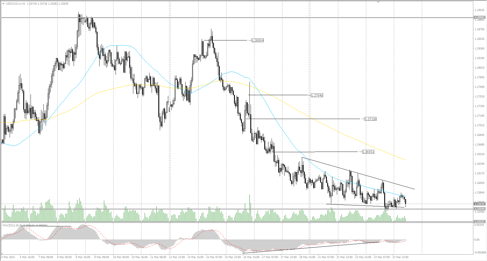  The USD/CAD currency pair 