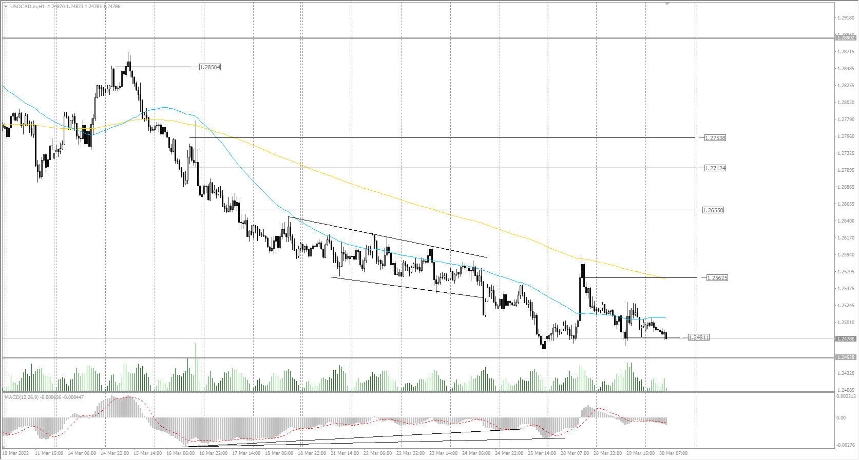  The USD/CAD currency pair 