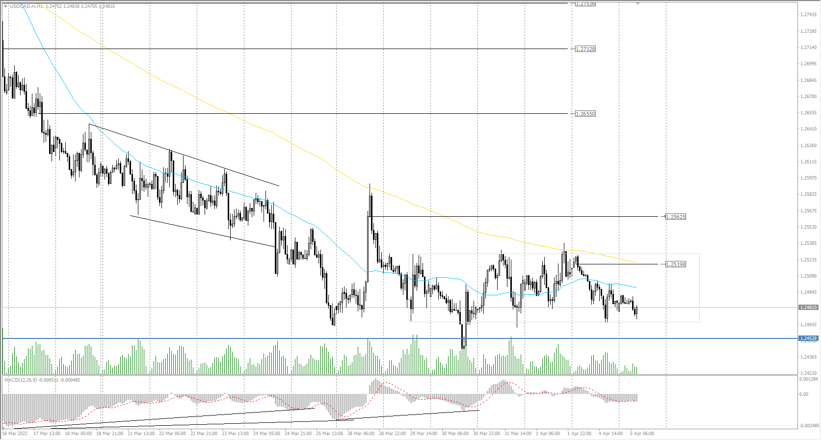  The USD/CAD currency pair 