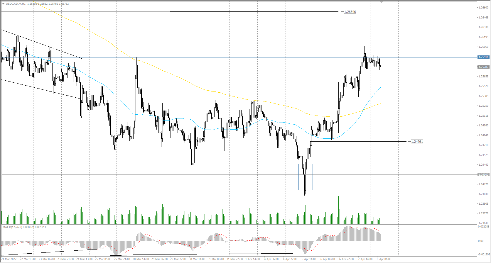  The USD/CAD currency pair 