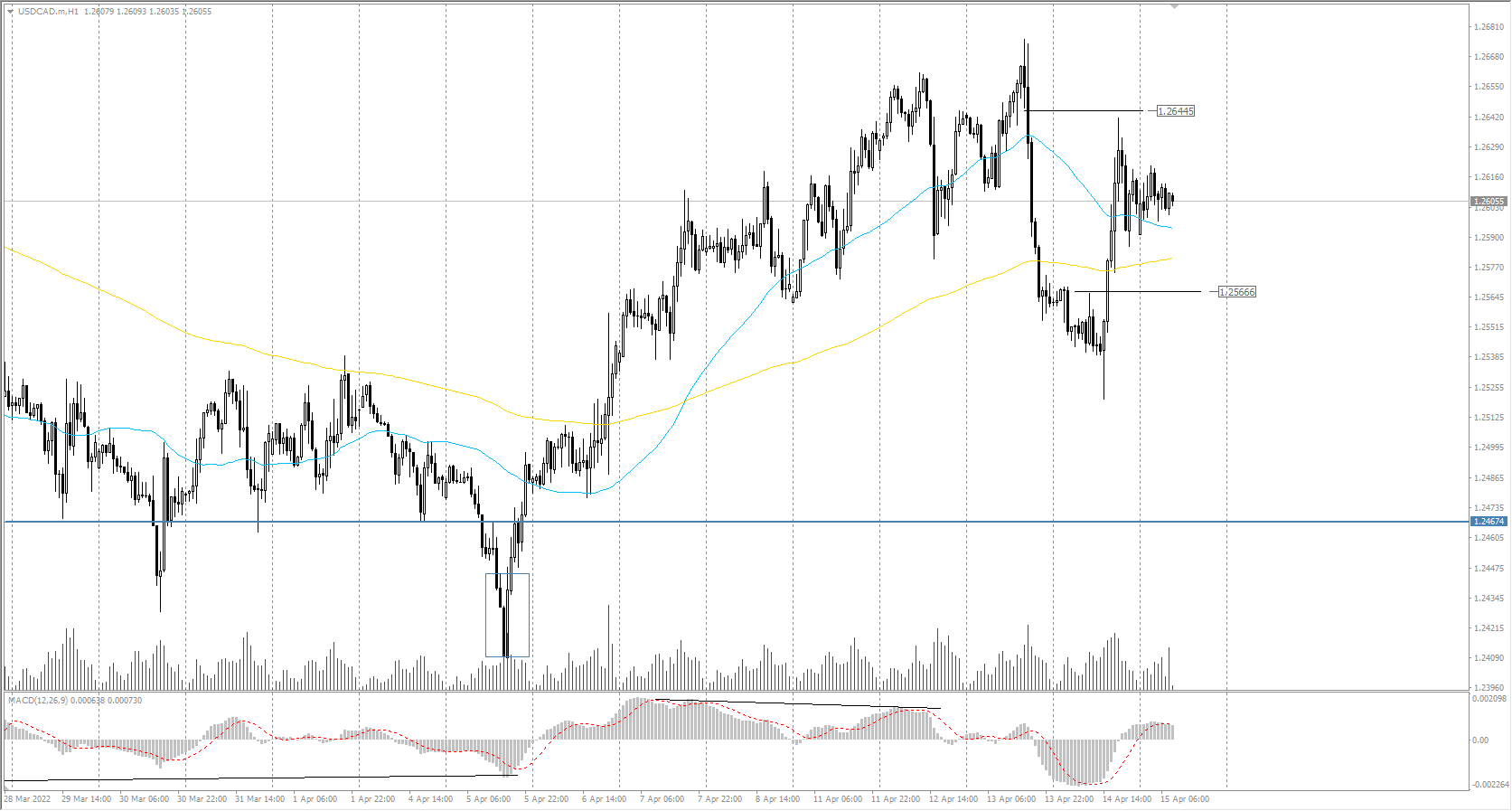  The USD/CAD currency pair 