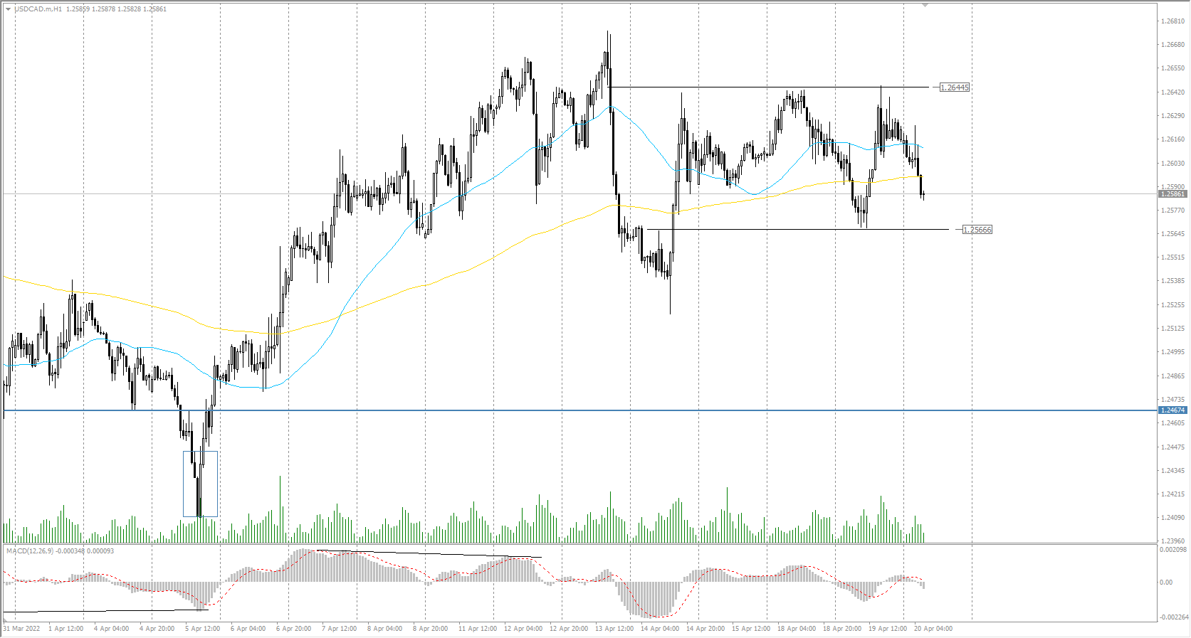  The USD/CAD currency pair 