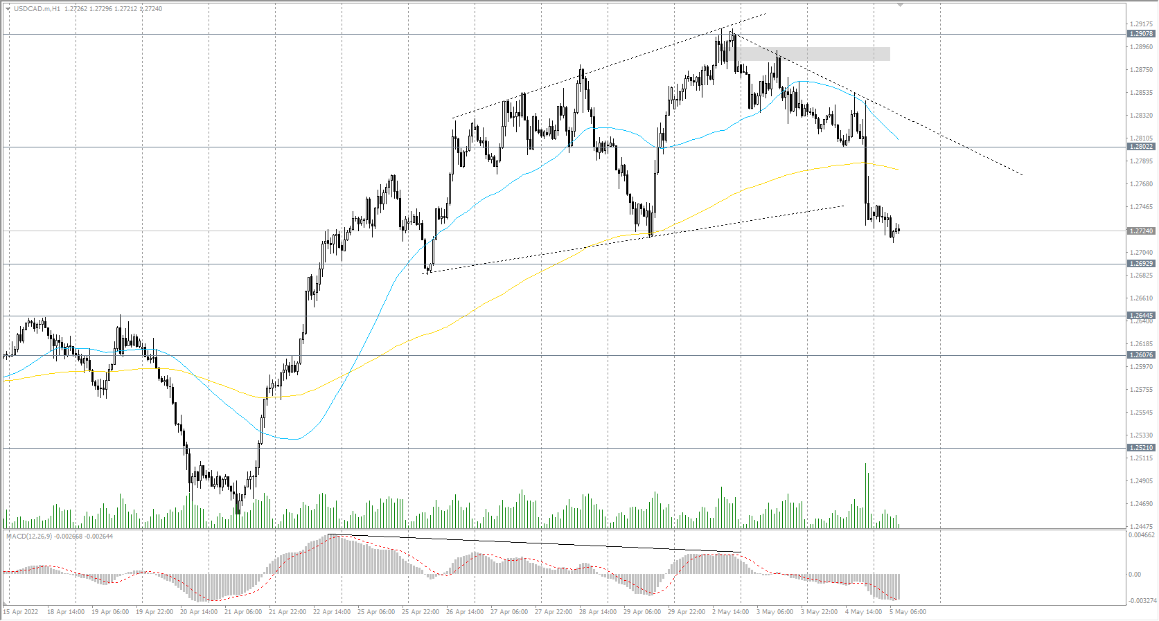 The USD/CAD currency pair 