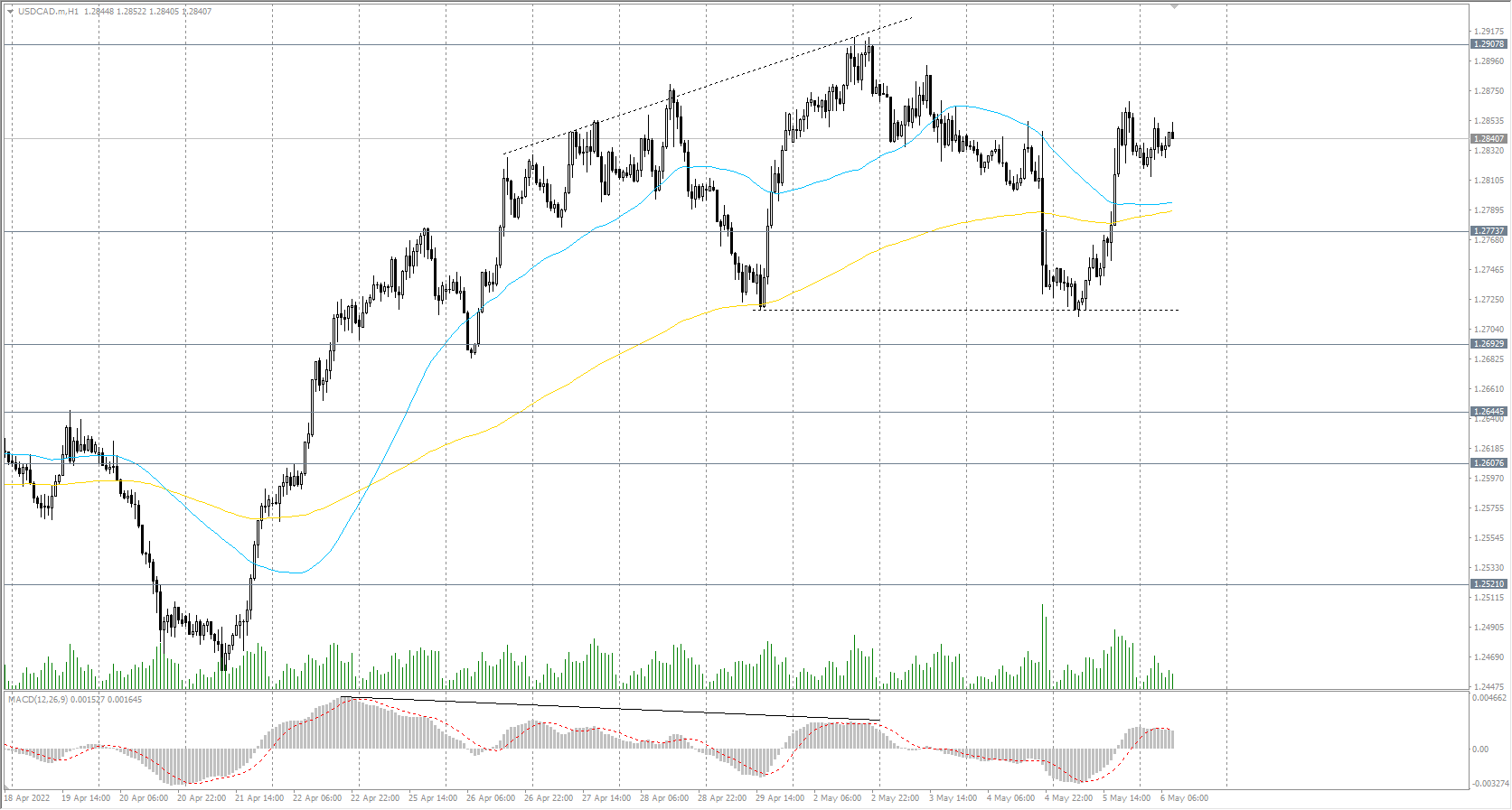  The USD/CAD currency pair 