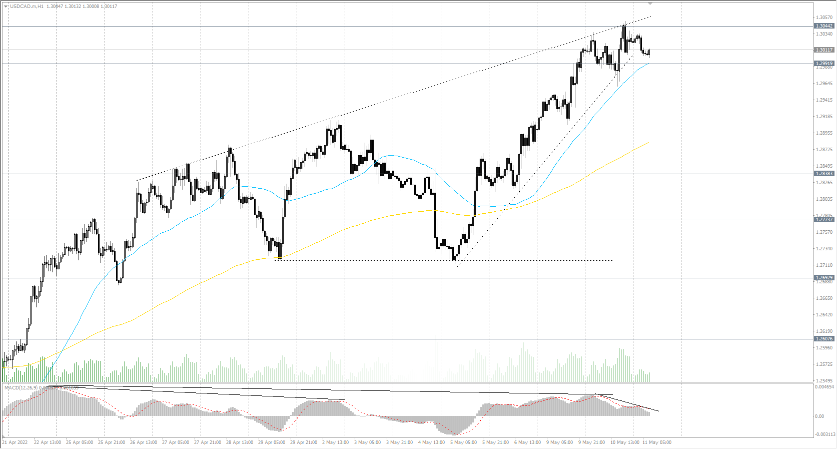  The USD/CAD currency pair 