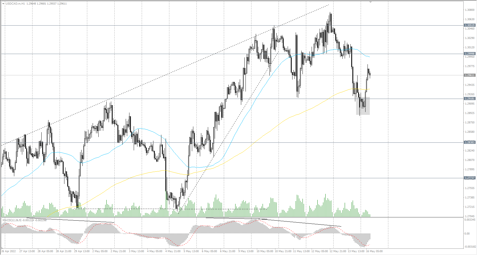  The USD/CAD currency pair 