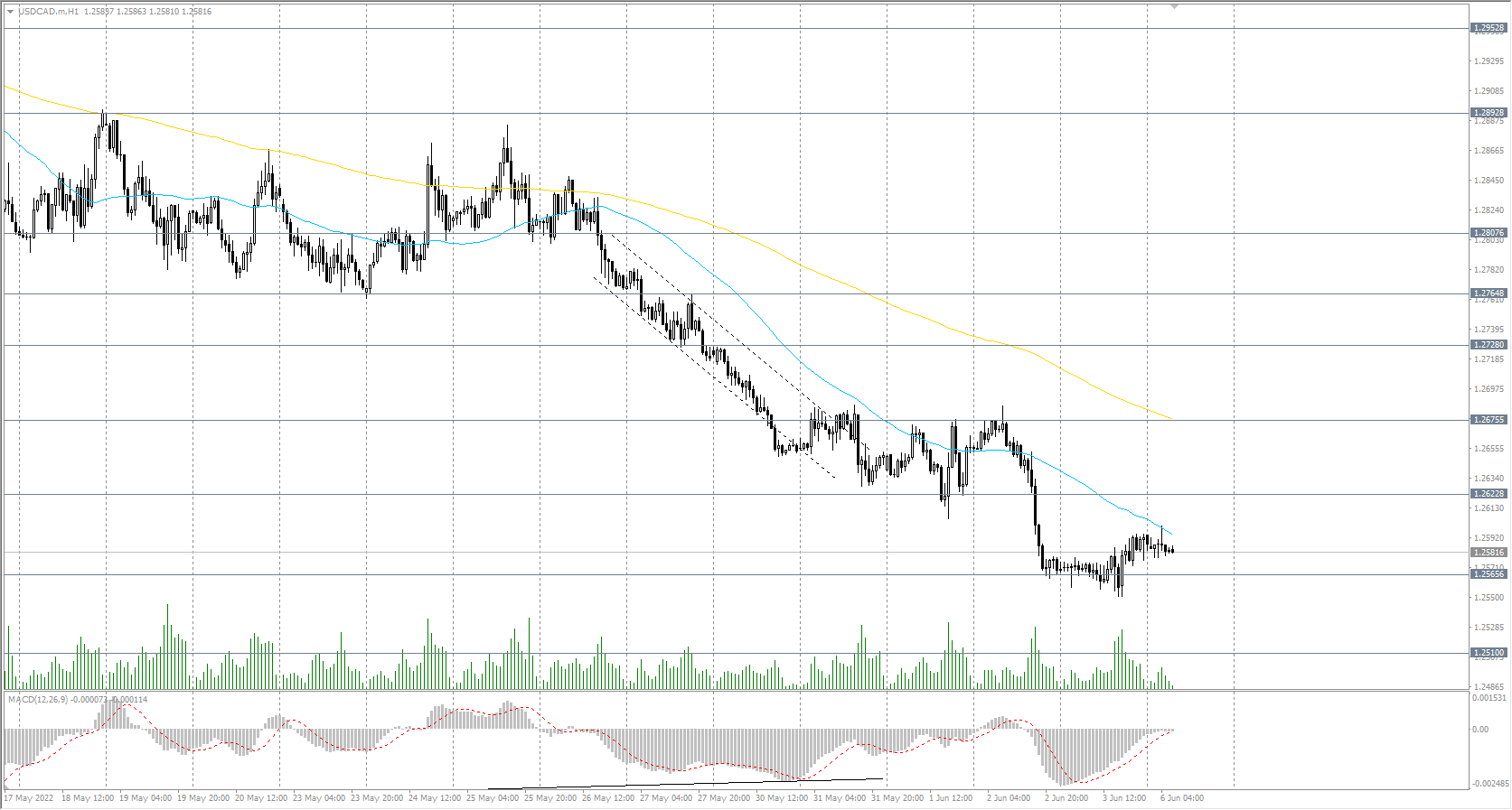  The USD/CAD currency pair 