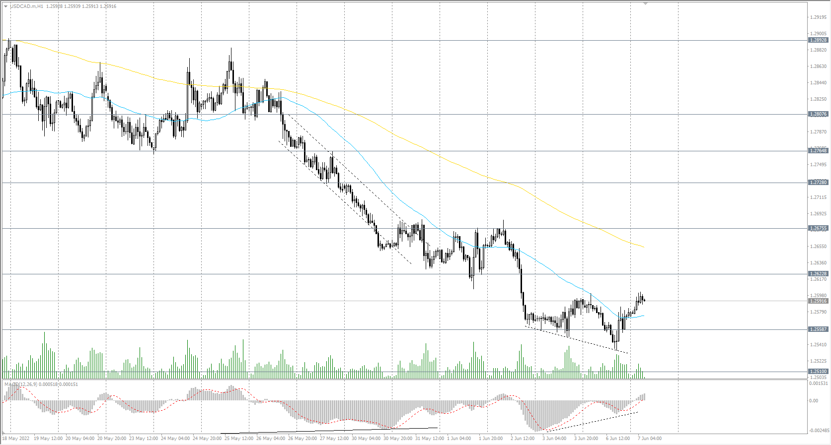  The USD/CAD currency pair 