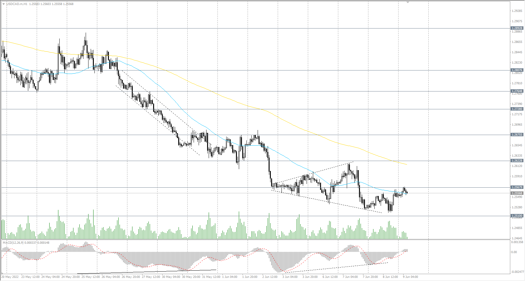  The USD/CAD currency pair 