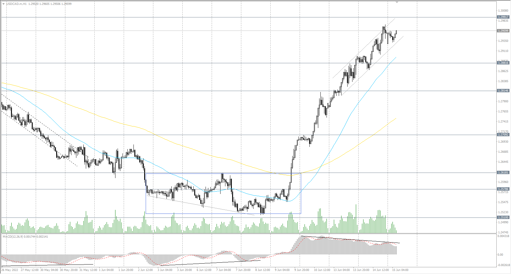  The USD/CAD currency pair 